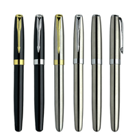 Stylo plume de luxe noir SEAPEN pour étudiant/bureau, métal de haute qualité, pointe en acier inoxydable personnalisable, logo personnalisable