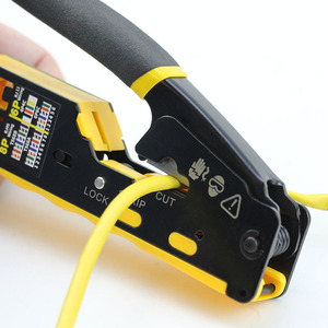 เครื่องมือเข้าหัวสายแลนอเนกประสงค์ 6P 8P สำหรับตัดและปอกสาย RJ45 - Product Image 1