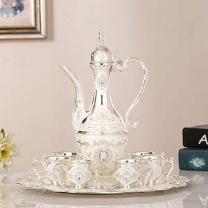 Commercio all'ingrosso <span class=keywords><strong>turco</strong></span> arabo caffè <span class=keywords><strong>teiera</strong></span> 6 tazze Set ghisa in metallo <span class=keywords><strong>per</strong></span> bere e decorazione della casa Vintage 27.5*17.5cm - Product Image 6