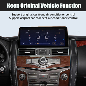 เครื่องเล่นมัลติมีเดียในรถยนต์ Android 14 พร้อมวิทยุ CarPlay ระบบนำทาง GPS 4G WiFi สำหรับรถยนต์ Nissan Patrol Armada Y62 Infiniti QX80 ปี 2011-2022 - Product Image 2