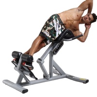 Chaise romaine commerciale pour hyperextension, banc réglable à 45 degrés, robuste, en acier, pour l'entraînement de la force musculaire