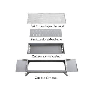 Großhandel Edelstahl Holzkohle BBQ Grill Tragbare Klapp Outdoor Camping Picknick Grill - Product Image 5