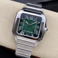 Montre carrée étanche de créateur, bracelet en acier inoxydable de haute qualité à dégagement rapide, verre saphir