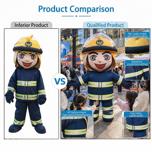 Costume gonflable géant personnalisé pour pompier pour la promotion de la propagande, pompier gonflable géant de dessin animé personnalisé - Product Image 3