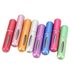 Mini taşınabilir 5ml 8ml 10ml alüminyum parfüm <span class=keywords><strong>Atomizer</strong></span> seyahat doldurulabilir boş renkli tarzı şişe adedi 100 adet - Product Image 2