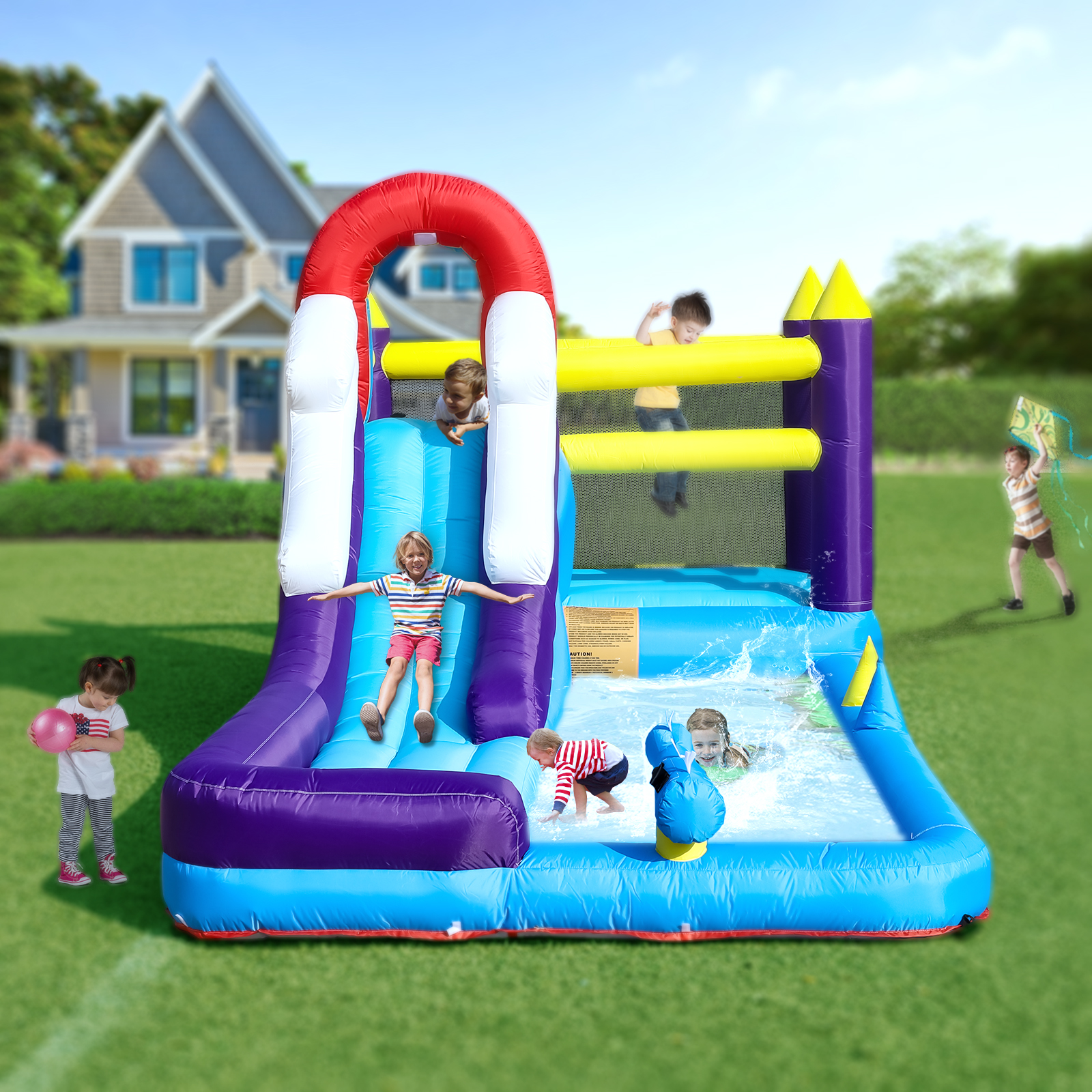 Red+Yellow+Blue+White+Purple(16x7.1x6.8FT/4.9x2.16x2.07m)