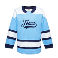 Maillot de hockey bleu ciel personnalisé pour hommes, femmes et jeunes, uniforme d'entraînement respirant pour le hockey sur glace, tenue d'entraînement sportif pour équipe