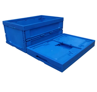 Chariot de transport pliable en plastique pour l'industrie, camping, expédition, avec couvercle, pour le stockage et la logistique