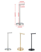 Support de papier toilette de luxe autoportant en acier inoxydable, résistant à la rouille, pour salle de bain, support de rouleau de papier hygiénique pour la maison