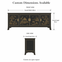 Table console moderne à hauteur réglable, faite à la main, avec plateau en métal et panneau décoratif Crane Art, taille personnalisée, OEM ODM, mobilier de salon d'usine
