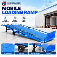 Rampe de chargement mobile robuste, rampe de déchargement hydraulique réglable pour conteneurs, pour la logistique d'entrepôt
