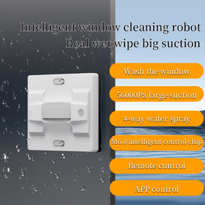 Nettoyeur de vitres robotisé à pulvérisation d'eau sans glissement avec moteur sans balais, <span class=keywords><strong>robot</strong></span> de nettoyage de vitres avec télécommande pour usage domestique - Product Image 2