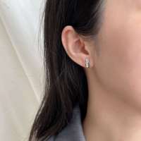 Dylam Bling-boucles d'oreilles hypoallergéniques, bijoux, bon marché, délicat, élégant, femmes, plaqué or, zircone cubique