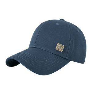 หมวกเบสบอลผ้าฝ้ายทวิลล์สำหรับทุกเพศ หมวกกันแดดสีพื้นพร้อมโลโก้ตัวอักษรจีน - Product Image 1