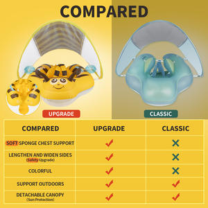 Swimbobo Baby nuoto carino ape galleggiante per bambini anelli gonfiabili galleggianti per bambini piscina acqua giocattolo anello PVC per l'estate con baldacchino - Product Image 3