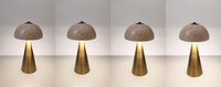 Lampe de table en marbre moderne et portable, rechargeable, petite lampe de chevet en marbre pour hôtels de luxe, restaurants