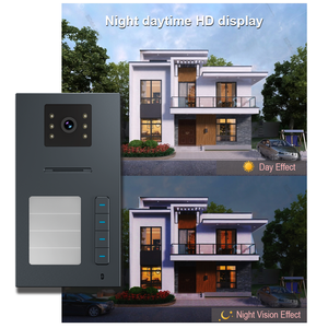 TYSH-Videoportero Tuya para Villa, videoportero con WiFi, 4 apartamentos, sistema de intercomunicación, resolución 1080P, detección de movimiento de acero inoxidable - Product Image 4