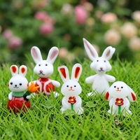Miniature décorative artisanale en verre soufflé de Murano, figurines de lapin de Pâques, miniatures d'animaux en verre pour la décoration intérieure