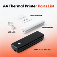 Imprimante thermique portable sans fil A4 pour événements extérieurs, camping, option de coque de batterie externe personnalisée, vente en gros