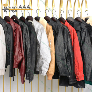 Veste en cuir d'<span class=keywords><strong>occasion</strong></span> pour homme, <span class=keywords><strong>grande</strong></span> <span class=keywords><strong>taille</strong></span>, style mode, <span class=keywords><strong>vêtements</strong></span> de seconde main pour l'hiver, prix de gros, commande minimum 45kg - Product Image 2