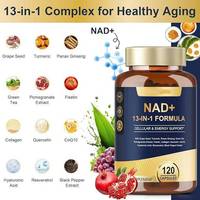 Capsules de complément alimentaire cellulaire quotidien, formule 13-en-1 NAD+, mélange multi-nutriments, 120 capsules, marque privée