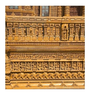 Frisée murale Kandora Patti Gaj Patti sculptée à la main en grès naturel de Jaisalmer de qualité supérieure pour l'architecture des temples et la décoration murale - Product Image 1