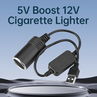 USB zu Auto-Zigarettenanzünder Buchsenadapter Kabel 5V USB-A Stecker auf 12V Zigarettenanzünderbuchse Konverter Stromkabel