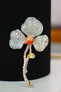 Nouvelle Broche Feuille de Corail en Argent Sterling pour Femme, Micro-Incrustation de Zircon Cubique, Idéale pour Mariages, Fêtes, Fiançailles, Cadeau - Product Image 5