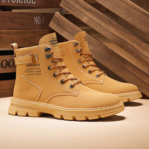 Bottes pour hommes MH05, nouvelles bottes de travail tendance et polyvalentes pour l'automne, antidérapantes, résistantes à l'usure, à semelle épaisse, couleur jaune désert, bottes de marche décontractées - Product Image 1