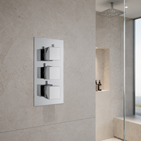 Robinet de douche thermostatique encastré MK505 en laiton massif chromé poli, mitigeur mural