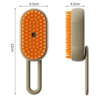 Nouvelle brosse de toilettage pour animaux de compagnie pliable 3 en 1 en silicone, autonettoyante, rechargeable, portable, avec pulvérisation d'eau et vapeur pour chats