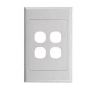 120*86mm Four Gang 4-Port Wall Plate White Outlet Switch Toggle Cover