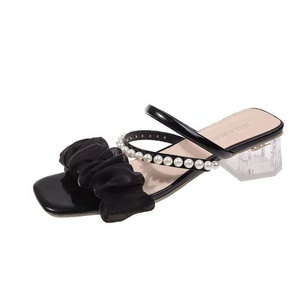 Nouvelles sandales compensées pour femme style français avec perles, idéales pour des tenues polyvalentes printemps-été-automne - Product Image 5