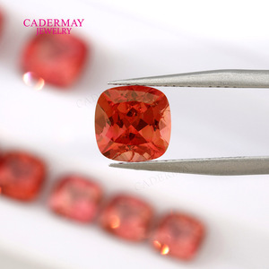 Cadermay Orange-Red Spinel Cushion Cut Loose Stone For Jewelry Making - Product Image 1