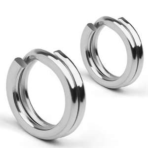 Anillas de Pesca Reforzadas de Alta Calidad, Acero Inoxidable, 3.6mm-7.5mm, Conector de Doble Círculo, Chapado en Zinc, Ondulado, ISO - Product Image 1