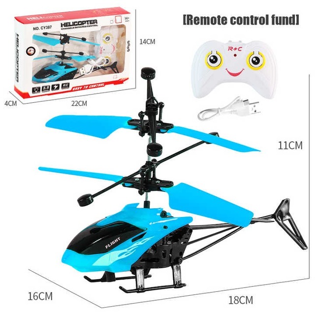 EPT 2.4GHz Kids RC Helicopter Fall-Resistant Infrared Gesture Sensor USB Charging Lights 2Ch Electric Flying Aircraft Toys