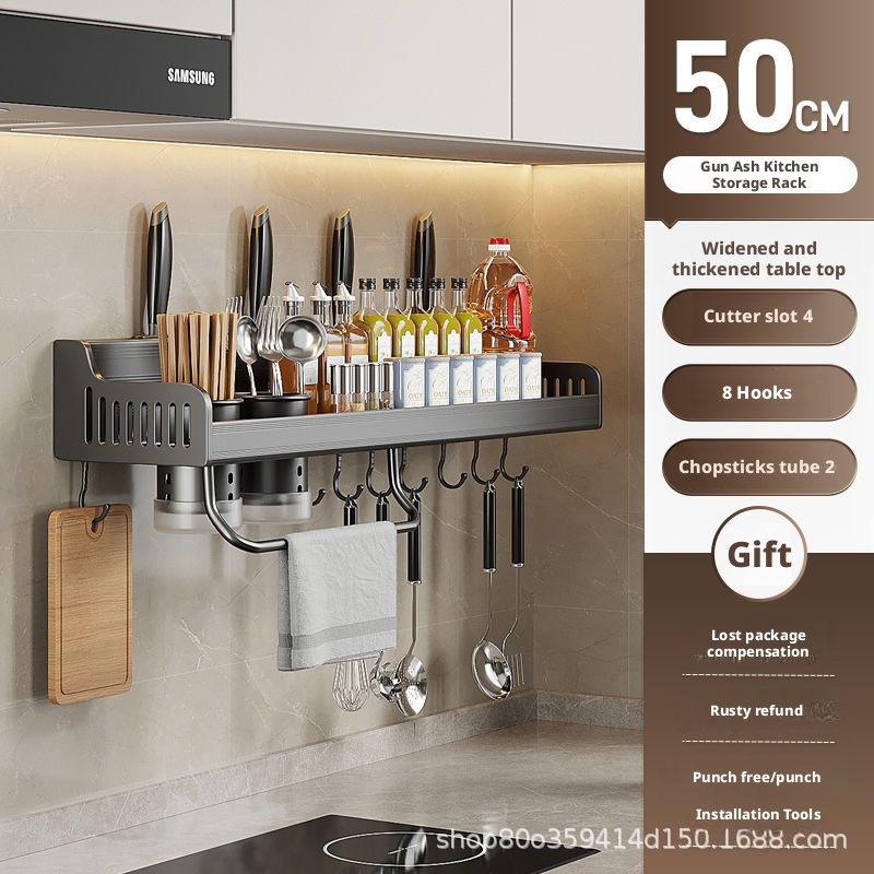 Porte-baguettes double gris - 50 cm
