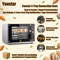 Nouveau four à convection électrique professionnel mini avec contrôle numérique 220V et haute productivité. Convient aux boulangeries