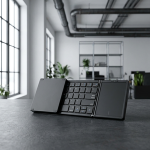 <span class=keywords><strong>Tastiera</strong></span> Wireless BT Pieghevole in Tre Parti Ricaricabile OEM ODM con Touchpad per Tablet e Smartphone Windows, Android, iOS - Product Image 3