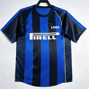 Camisetas de Fútbol Retro del <span class=keywords><strong>Inter</strong></span> de Milán 2001-02, Camisetas de Fútbol Vintage Personalizables y Transpirables al Mejor Precio para Aficionados de Clubes - Product Image 1