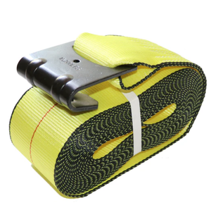 Sangles de remorquage manuelles à cliquet en polyester robustes certifiées CE VINNET, 4 pouces, 30', 40', capacité 5400 LBS pour remorque à plateau plat - Product Image 3