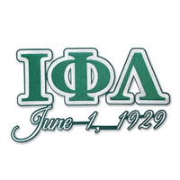 Grandes lettres brodées, patchs roses et verts, blason de sororité, chenille, patch thermocollant pour sororité