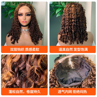 Perruque humaine lutin printemps perruque bouclée crochet cheveux élastique africain bouclés dreadlocks cheveux
