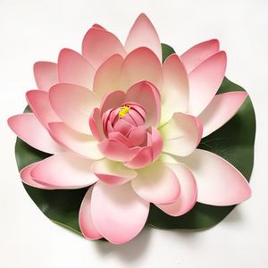 Lotus artificiel en EVA en gros, plante artificielle pour décoration de mariage et fournitures, ornement pour scène aquatique et piscine - Product Image 2