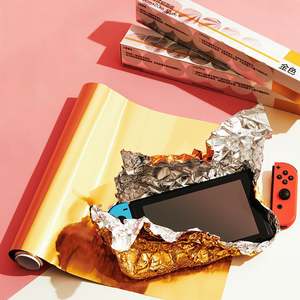 Papel de Aluminio Dorado de Grado Alimenticio para Envolver Alimentos, Papel de Aluminio Dorado de Superficie Lisa para Envasado de Alimentos - Product Image 5