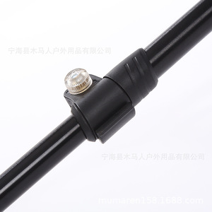 Repose-pieds d'extérieur en alliage d'aluminium, pliable, portable, léger, pour chaise de camping, support pour les pieds, noir, gris, forme ovale - Product Image 2