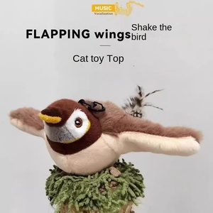 Juguete Eléctrico para Gatos con Movimiento de Pájaro, Simulación de Canto de Pájaro, Material de Satén Ecológico, Diseño Sólido, para Todas las Festividades, Navidad, Juguetes para Mascotas - Product Image 2