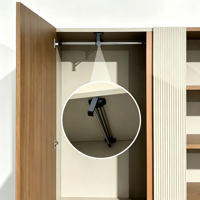 Meuble de rangement en bois écologique de qualité E0 avec étagère à documents et à dossiers, bande lumineuse intégrée, armoire de rangement haut de gamme sur pied