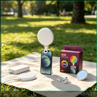 Anneau lumineux LED à clipser pour selfie, lumière d'appoint réglable, 3 modes de couleur pour téléphone, diffusion en direct, TikTok, maquillage, USB, vente en gros personnalisée
