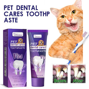 Wholesale 60g Pet Oral Care Whitening Gentle Remove Plaque Fresh Breath Home Use Dental Care <b>Toothpaste</b> for Dogs and Cats - Product Image 2